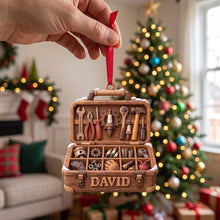 Load image into Gallery viewer, “Crafted with Care: Personalized Mechanic Tool Box Acrylic Ornament - Custom Gift for Mechanics” Ornament PopCulturePrints
