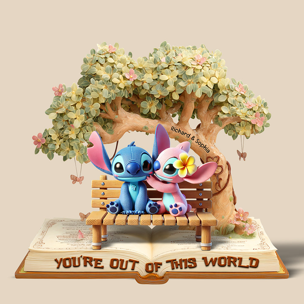 You're Out of This World - Romantic Experiment Acrylic Plaque Personalized Gift for Couples Shaped Plaques PopCulturePrints