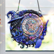 Load image into Gallery viewer, Embrace Magic: Customizable Mystical Witch Suncatcher - Perfect Gift for Witch Lovers Ornament PopCulturePrints
