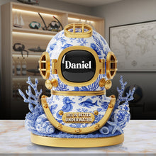 Load image into Gallery viewer, “Dive Deep, Live Boldly” - Personalized Dive Adventure Acrylic Plaque - Unique Gifts for Scuba Divers Shaped Plaques PopCulturePrints
