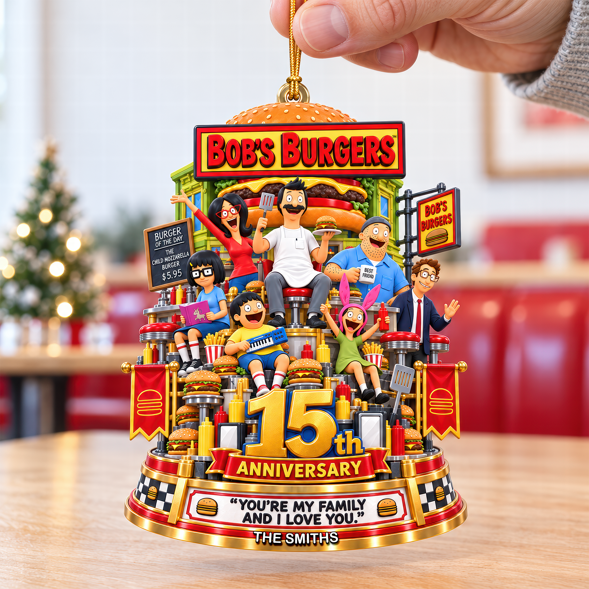 15th Anniversary Christmas Ornament - Personalized Gift for Family and Friends Ornament PopCulturePrints