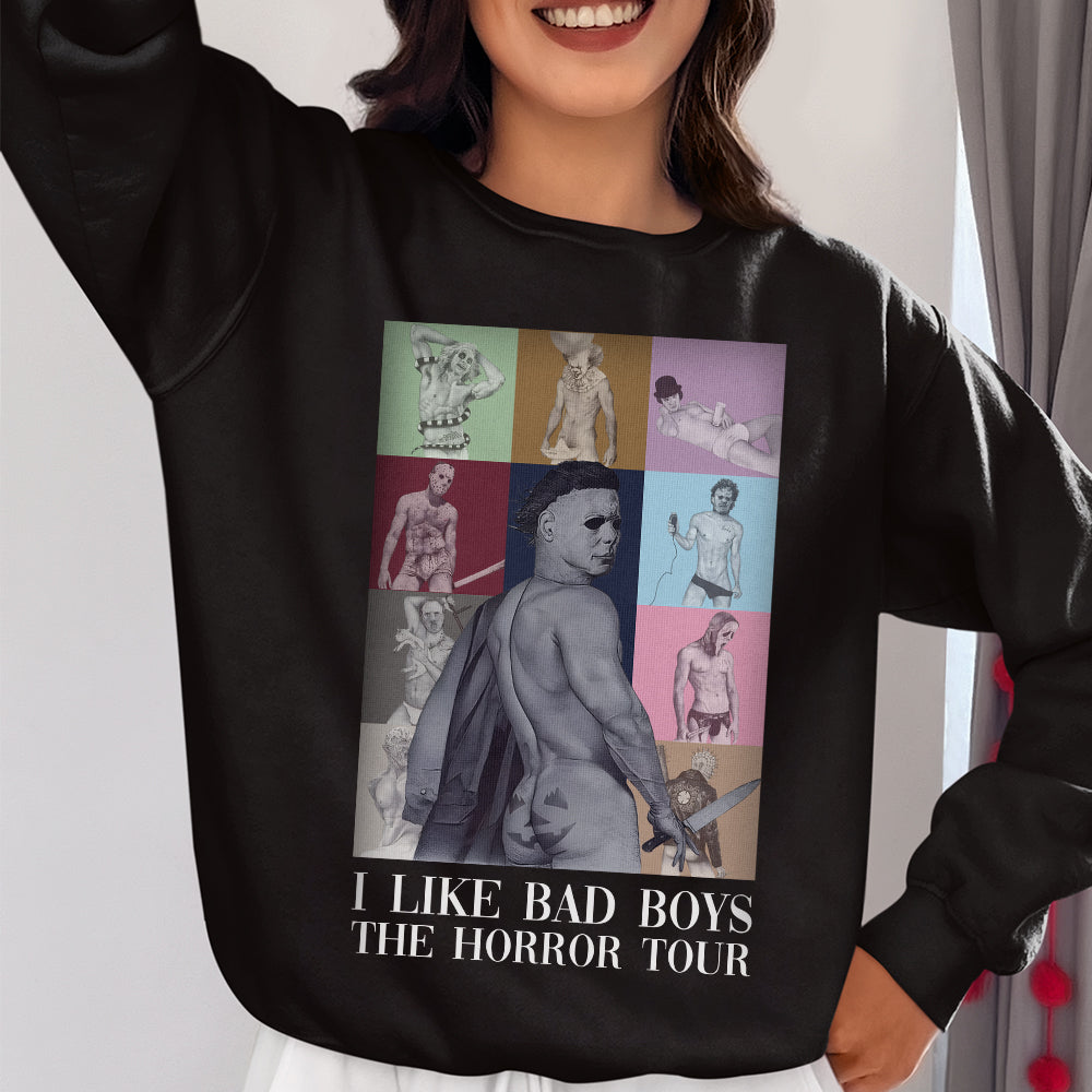 Personalized Horror Movie Fan Tshirt - I Like Bad Boys The Horror Tour