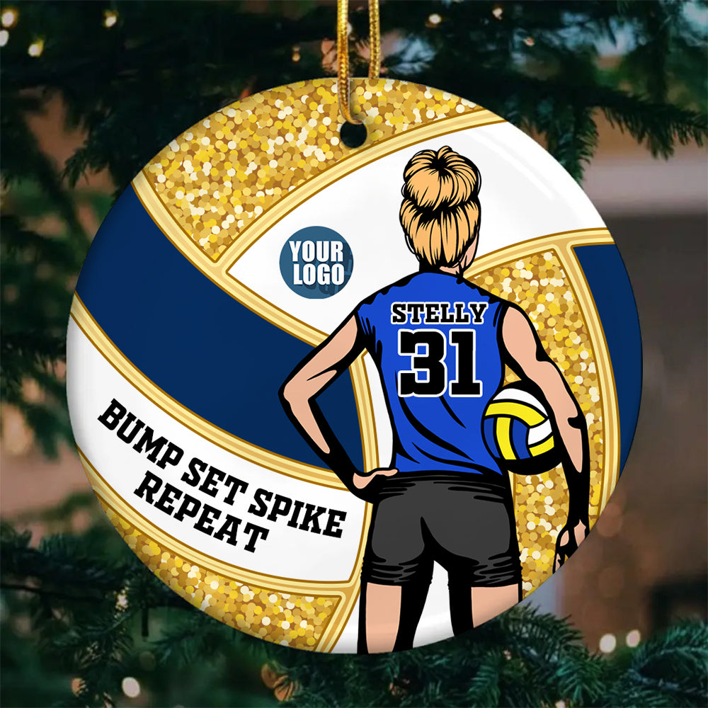 Custom Volleyball Player Ornament - Personalized Gift Ornament PopCulturePrints