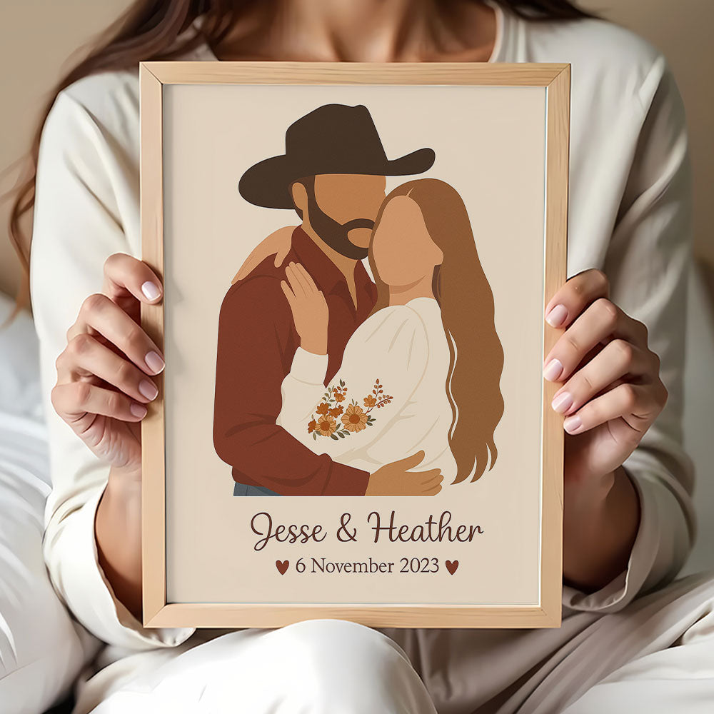 “Celebrate Love with Us” - Customizable Modern Minimalism Couple Canvas Print - Perfect Gift for Couples, Weddings & Anniversaries Poster & Canvas PopCulturePrints