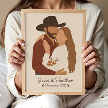 Load image into Gallery viewer, “Celebrate Love with Us” - Customizable Modern Minimalism Couple Canvas Print - Perfect Gift for Couples, Weddings &amp; Anniversaries Poster &amp; Canvas PopCulturePrints
