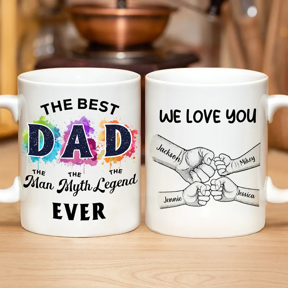 The Best Dad The Man The Myth - Personalized Mug for Dad & Grandpa Mug PopCulturePrints