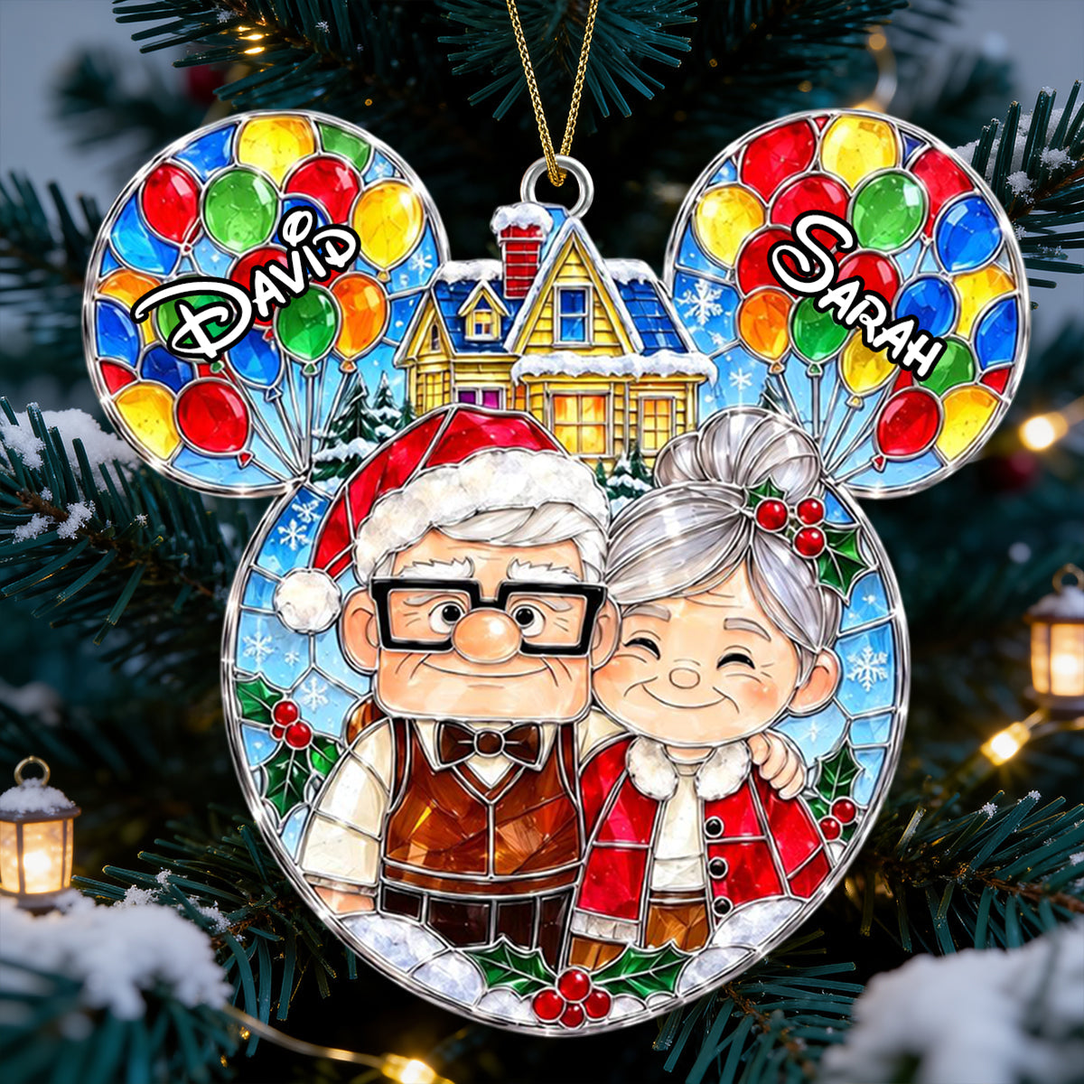 Dreamy Adventure Couple Ornament - Personalized Christmas Gift For Couples 06OHDT050926 Ornament PopCulturePrints