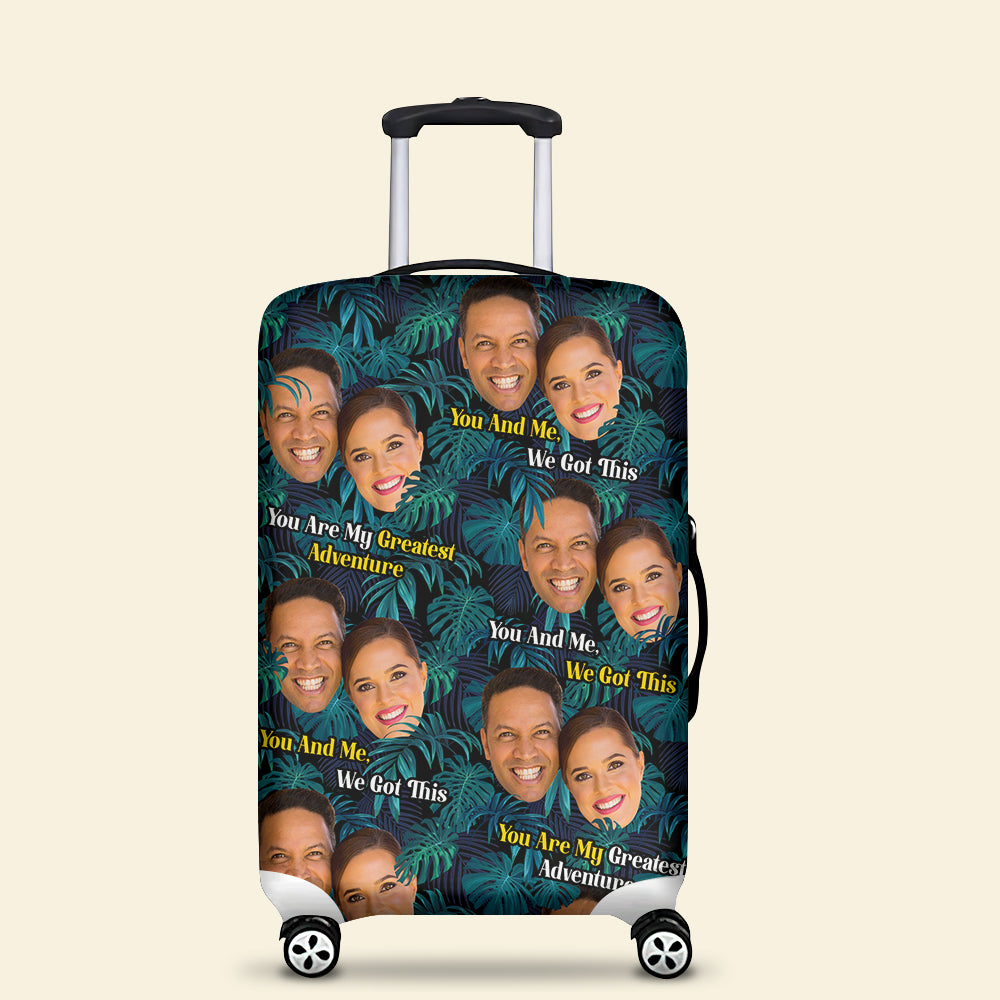 Personalized Couple Luggage Cover - Your Greatest Adventure Luggage Covers PopCulturePrints