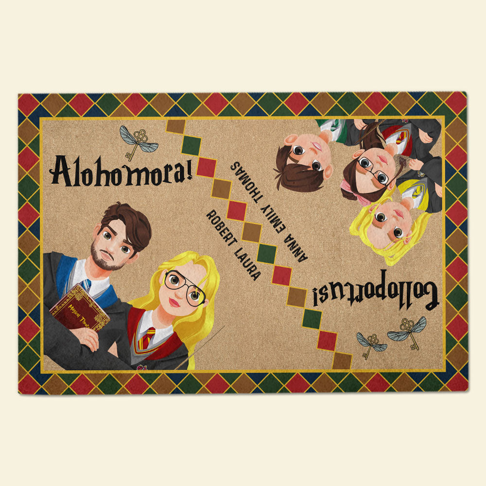 Personalized Family Doormat - Magical Characters Design