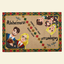 Load image into Gallery viewer, Personalized Family Doormat - Magical Characters Design
