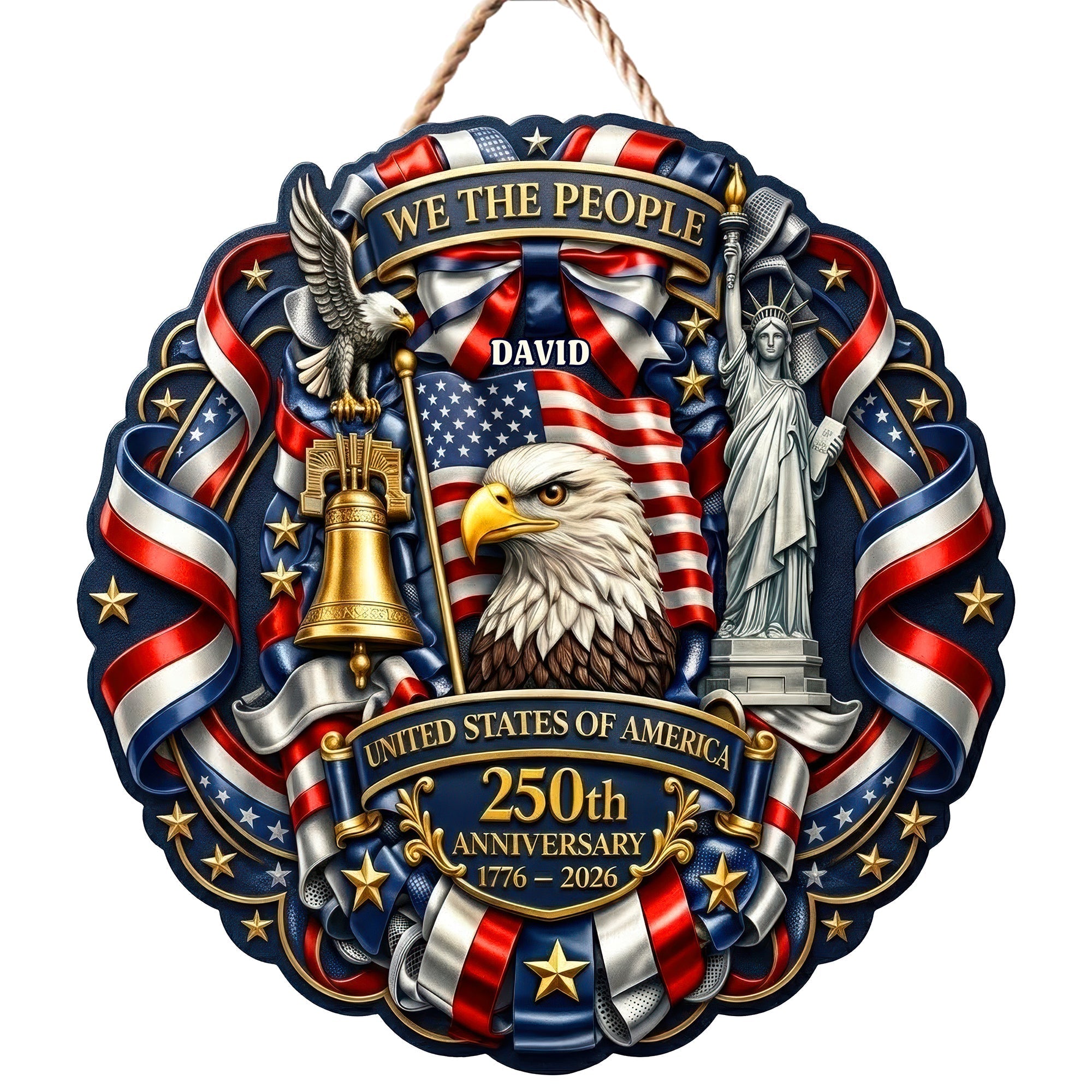 “We The People: Celebrate America's Legacy” - Custom Acrylic Sign - Perfect Gift for Patriots, Veterans & History Enthusiasts Acrylic Sign PopCulturePrints