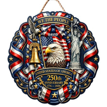 Load image into Gallery viewer, “We The People: Celebrate America's Legacy” - Custom Acrylic Sign - Perfect Gift for Patriots, Veterans &amp; History Enthusiasts Acrylic Sign PopCulturePrints
