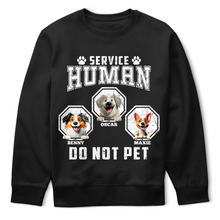 Load image into Gallery viewer, Service Human Do Not Pet - Personalized 3D Effect Dog T-Shirt T-shirt PopCulturePrints
