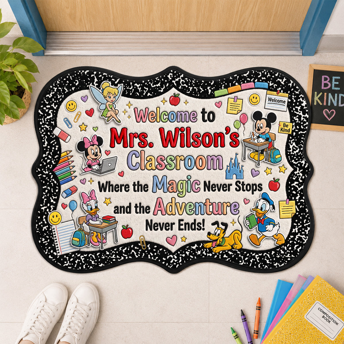 Welcome to a Magical Classroom - Personalized Doormat for Teachers