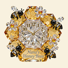 Load image into Gallery viewer, “Time to Bee Loved” - Grandma Bee Acrylic Hanging Wall Clock - Personalized Gift for Grandma, Nana, or Loved Ones Hanging Wall Clock PopCulturePrints
