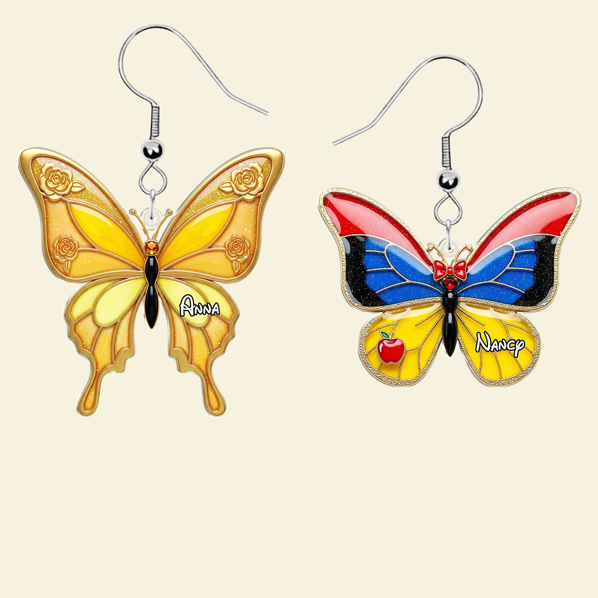 Embrace Elegance with Our Cartoon Princess Earrings - Personalized Gifts for Her Earrings PopCulturePrints