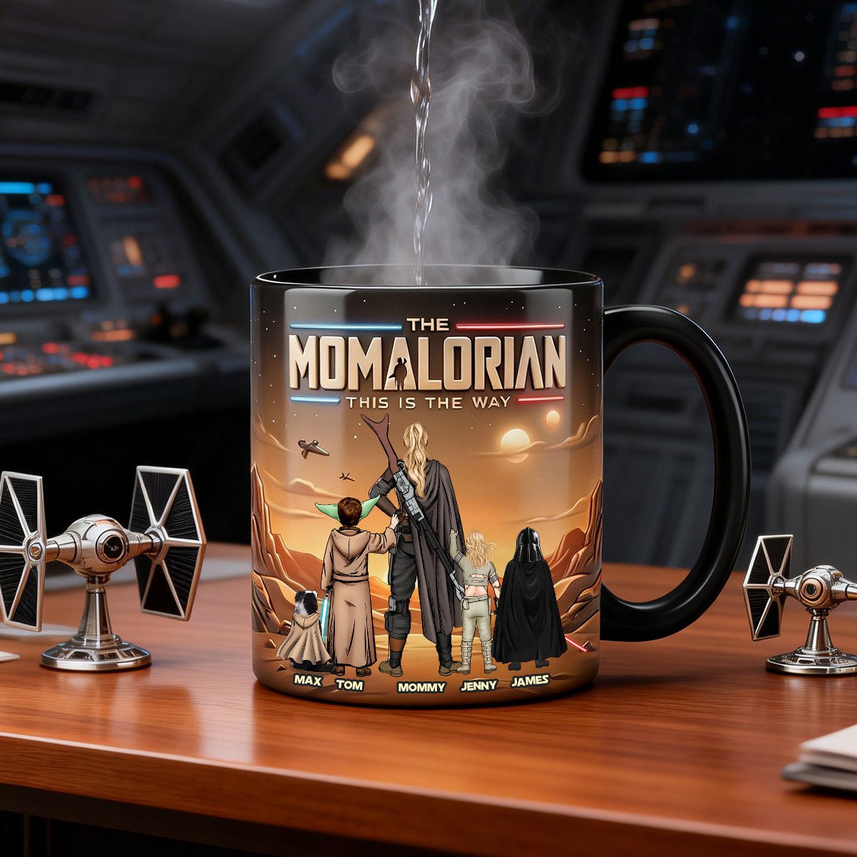 "This Is The Way" - Warrior Mom and Kids Magic Coffee Mug - Personalized Gift for Moms, Grandmas, and More Coffee Mug PopCulturePrints