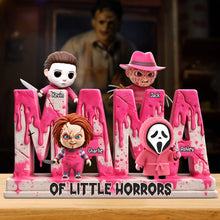 Load image into Gallery viewer, Mama Of Little Horrors - Personalized Gift for Mom | Unique and Customizable Plaque Shaped Plaques PopCulturePrints
