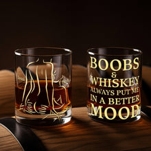 Load image into Gallery viewer, “Cheers to Love and Laughter!” - The Best Mood Round Glass - Personalized Gifts For Couples Glass PopCulturePrints

