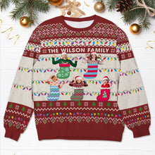 Load image into Gallery viewer, Personalized Family Photo Ugly Christmas Sweater - Festive Holiday Gift
