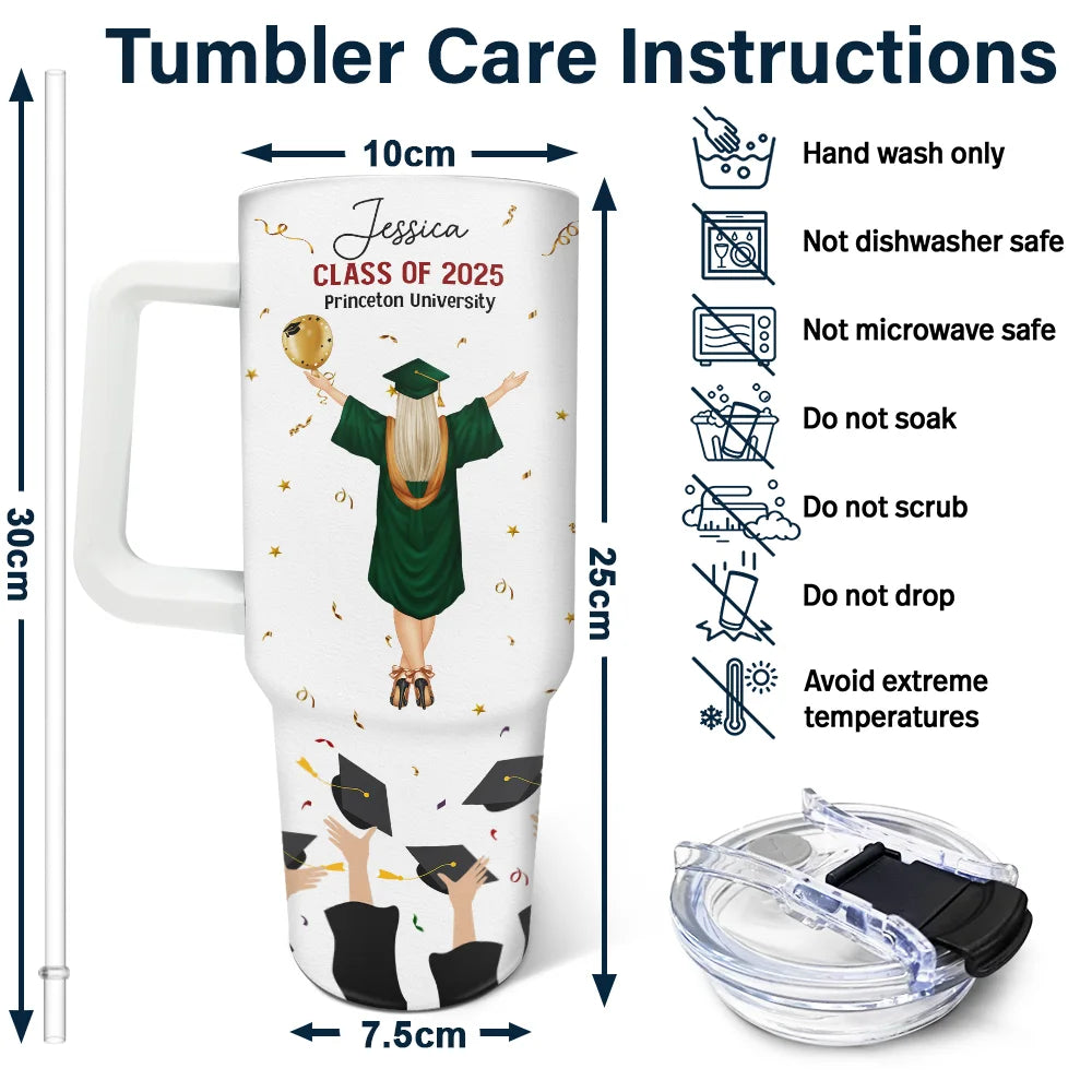 You Believed You Could, So You Did - Personalized 40oz Tumbler With Straw - Gift for Graduates, Dads & Grandpas Tumbler PopCulturePrints