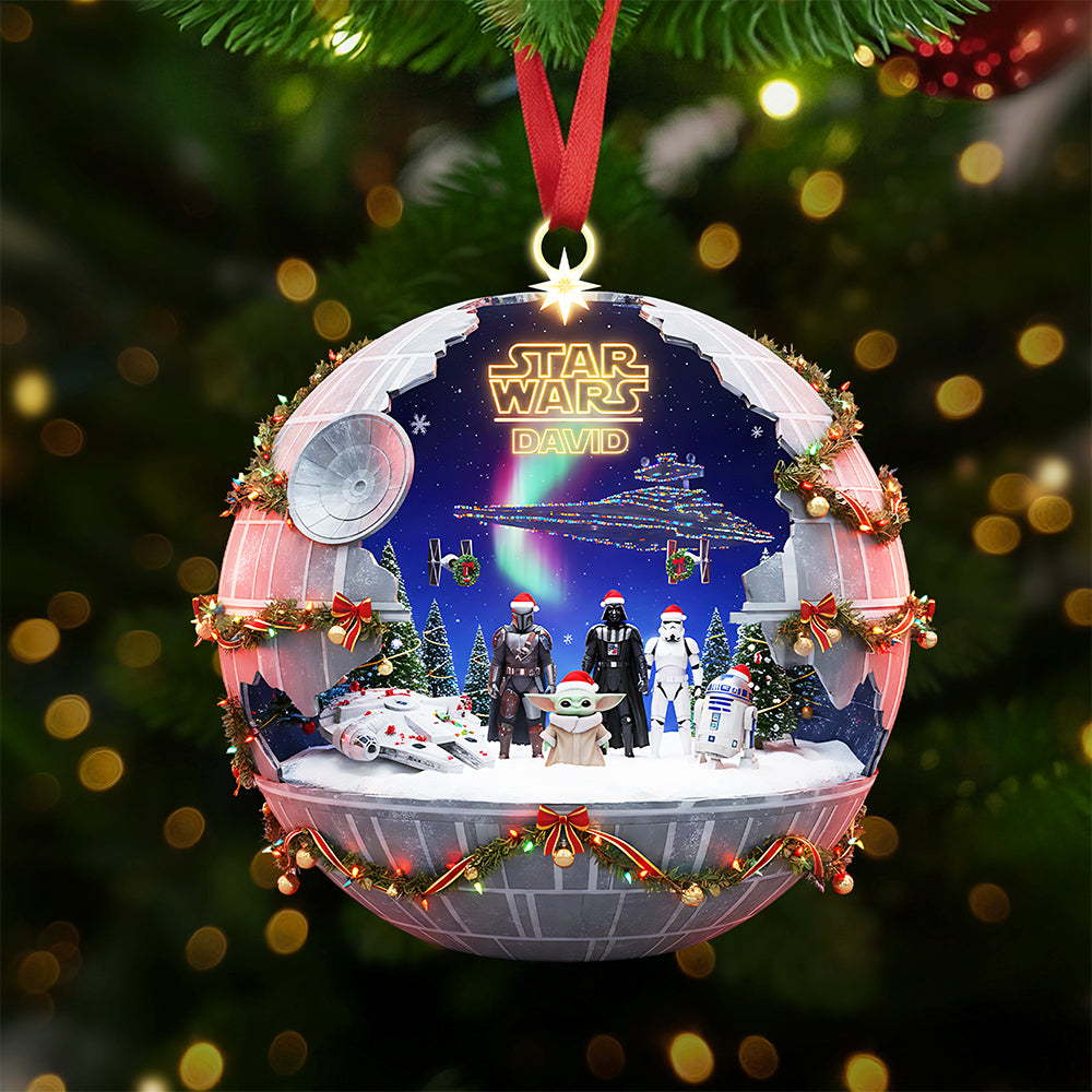 "May The Force Be With You!" - Custom Star Wars Ornament - Personalized Gift for Movie Fans, Collectors, and Star Wars Lovers Ornament PopCulturePrints