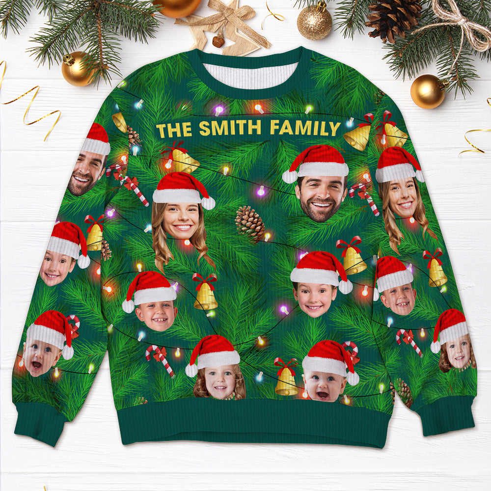 Personalized Family Christmas Sweater - Festive Photo Design