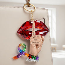 Load image into Gallery viewer, “Don't Judge What You Don't Understand” - Autism Keychain - Personalized Gifts for Autism Awareness Keychains PopCulturePrints
