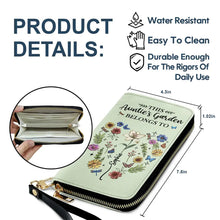 Load image into Gallery viewer, “This Grandma&#39;s Garden Belongs to” - Personalized Leather Long Wallet - Perfect Gift for Grandma, Mom, and Loved Ones Leather Long Wallet PopCulturePrints
