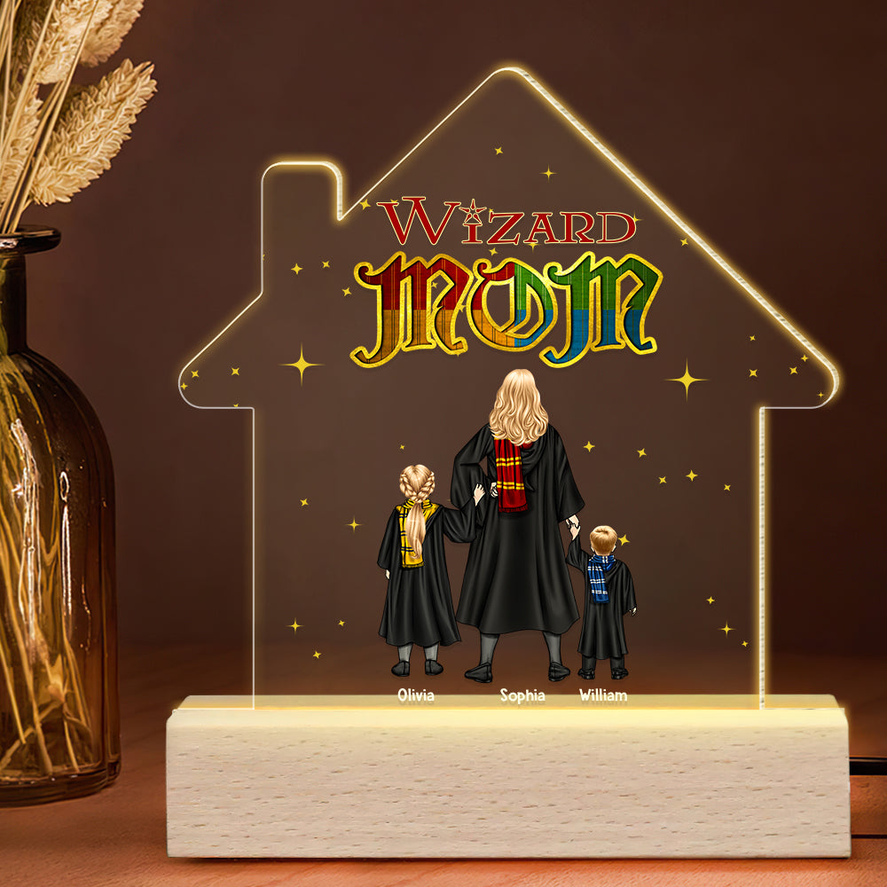 Personalized Wizard Mom LED Light - Custom Gift for Mother's Day