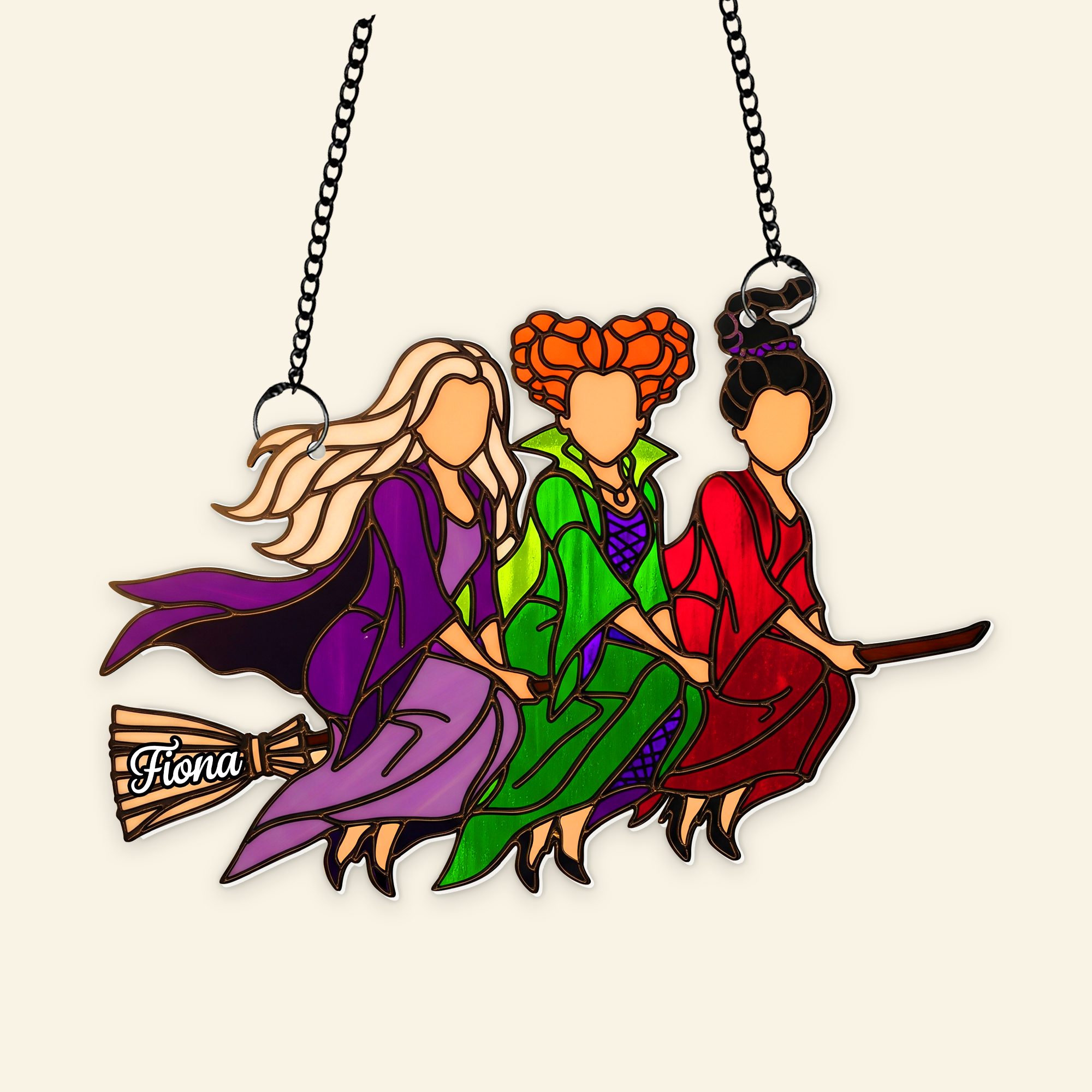 I Smell Children - Enchanted Witches Trio Suncatcher | Personalized Gift for Witch Lovers Ornament PopCulturePrints
