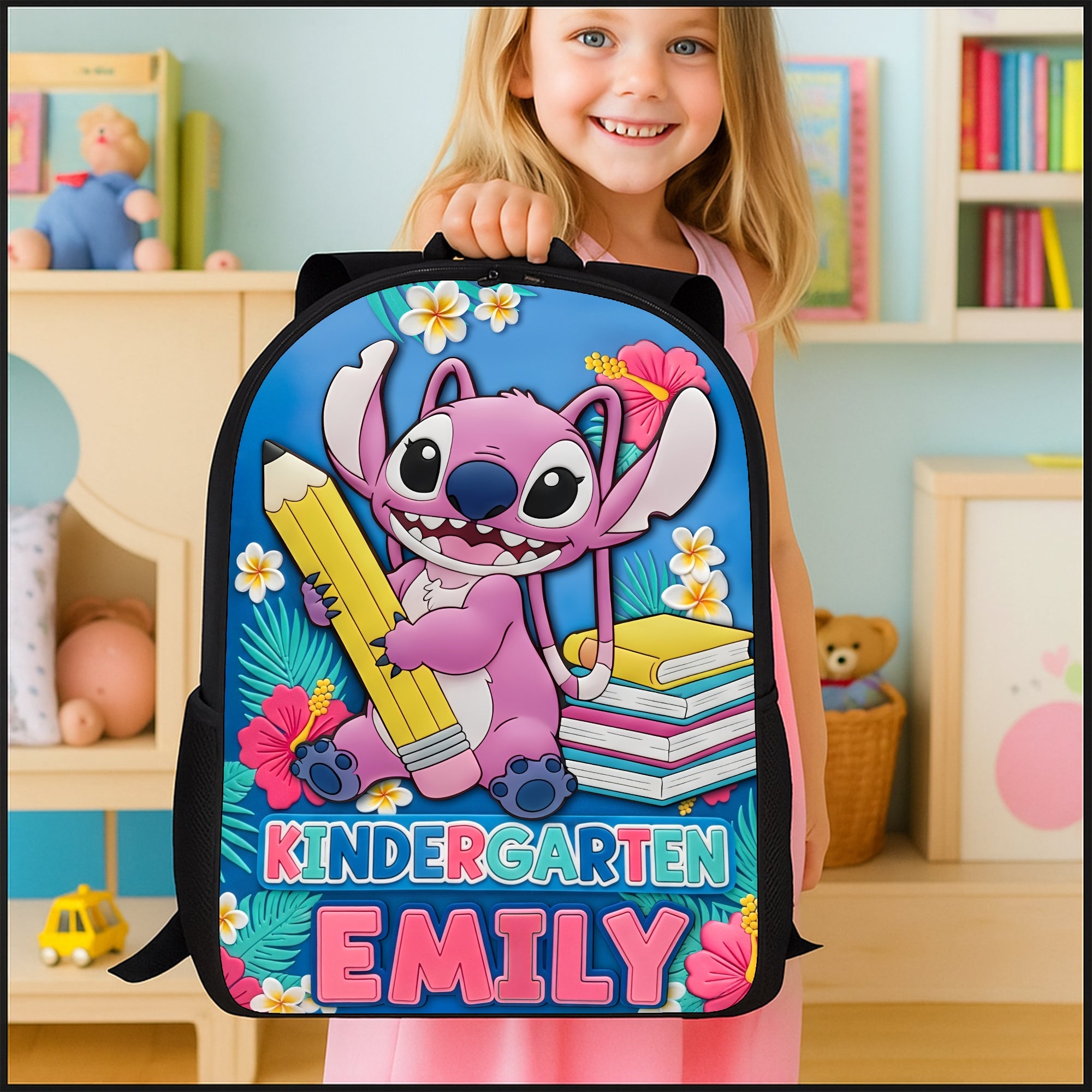 Cute Alien School Bag - Personalized Gifts for Kids Backpack PopCulturePrints