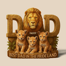 Load image into Gallery viewer, Best Dad In The Pride Land - Personalized Plaque for Dads Shaped Plaques PopCulturePrints
