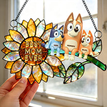 Load image into Gallery viewer, Best Mom Ever Suncatcher - A Heartfelt Personalized Gift for Moms, Grandmas &amp; More Ornament PopCulturePrints
