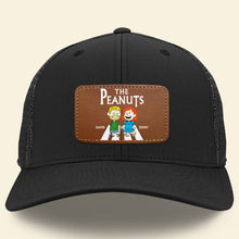 Load image into Gallery viewer, Personalized Couples Leather Patch Hat - Peanuts Custom Design
