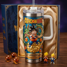 Load image into Gallery viewer, Celebrate 40 Years of Adventure! Personalized 40th Anniversary Manga Series Tumbler for Cosmic Lovers Tumbler Cup PopCulturePrints
