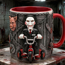 Load image into Gallery viewer, “Unlock Your Inner Horror Fan with Every Sip” - Creepy Accent Mug - Personalized Gift for Horror Lovers Coffee Mug PopCulturePrints
