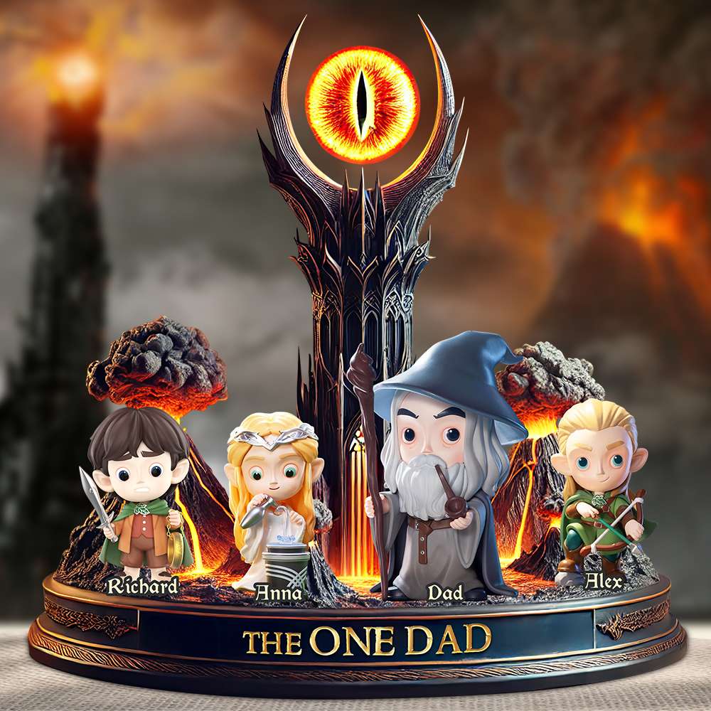 "The One Dad: A Hero's Legacy" - Customizable Acrylic Plaque Gift for Fathers, Grandfathers, and Dads Shaped Plaques PopCulturePrints