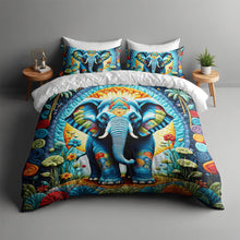 Load image into Gallery viewer, Personalized Elephant Lover Quilt Bed Set Blanket PopCulturePrints
