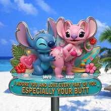 Load image into Gallery viewer, Adorable Couple Metal Sign - Personalized Gift for Couples
