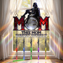 Load image into Gallery viewer, "This Mom Raises Rebels" - Personalized Suncatcher for Moms, Perfect Gift for Any Occasion Ornament PopCulturePrints
