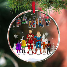 Load image into Gallery viewer, Personalized Superhero Family Christmas Ornament Ornament PopCulturePrints
