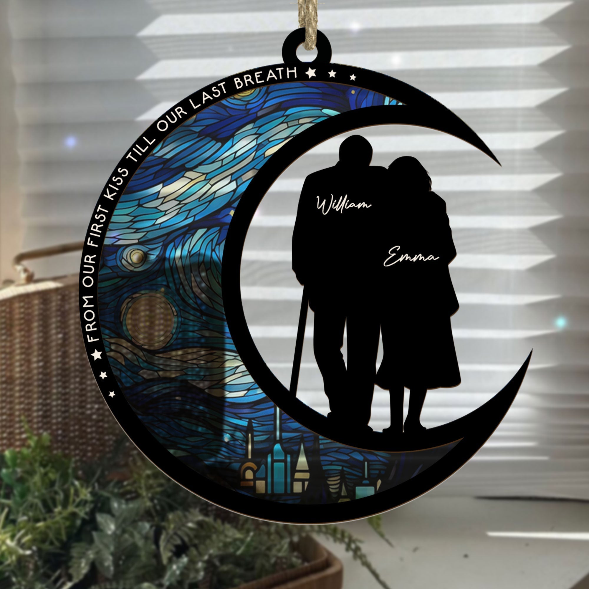 From Our First Kiss Till Our Last Breath - Personalized Suncatcher Ornament Suncatcher Ornament PopCulturePrints