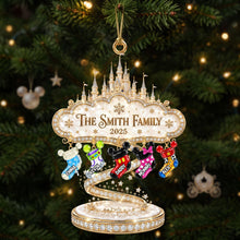 Load image into Gallery viewer, “Celebrate Family Magic!” - Personalized Merry Fairy Tales World Acrylic Ornament - Perfect Custom Gift for Families &amp; Friends
