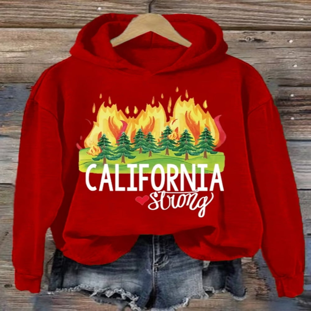 California Strong Hoodie - Los Angeles Fire Recovery Gift Shirts PopCulturePrints