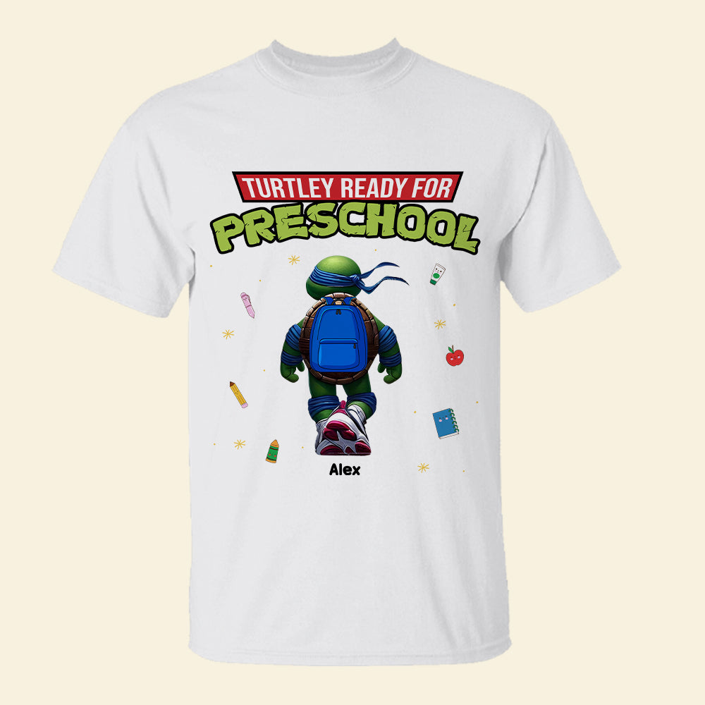 Personalized 'Turtley Ready for Preschool' Kids Shirt