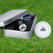 Load image into Gallery viewer, Life Is Full Of Choices - Personalized Golf Ball Stamp with Metal Storage Box Golf Ball Stamp PopCulturePrints
