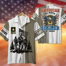 Load image into Gallery viewer, Personalized &#39;American Soldier&#39; Hawaiian Shirt - Custom Military Pride Design
