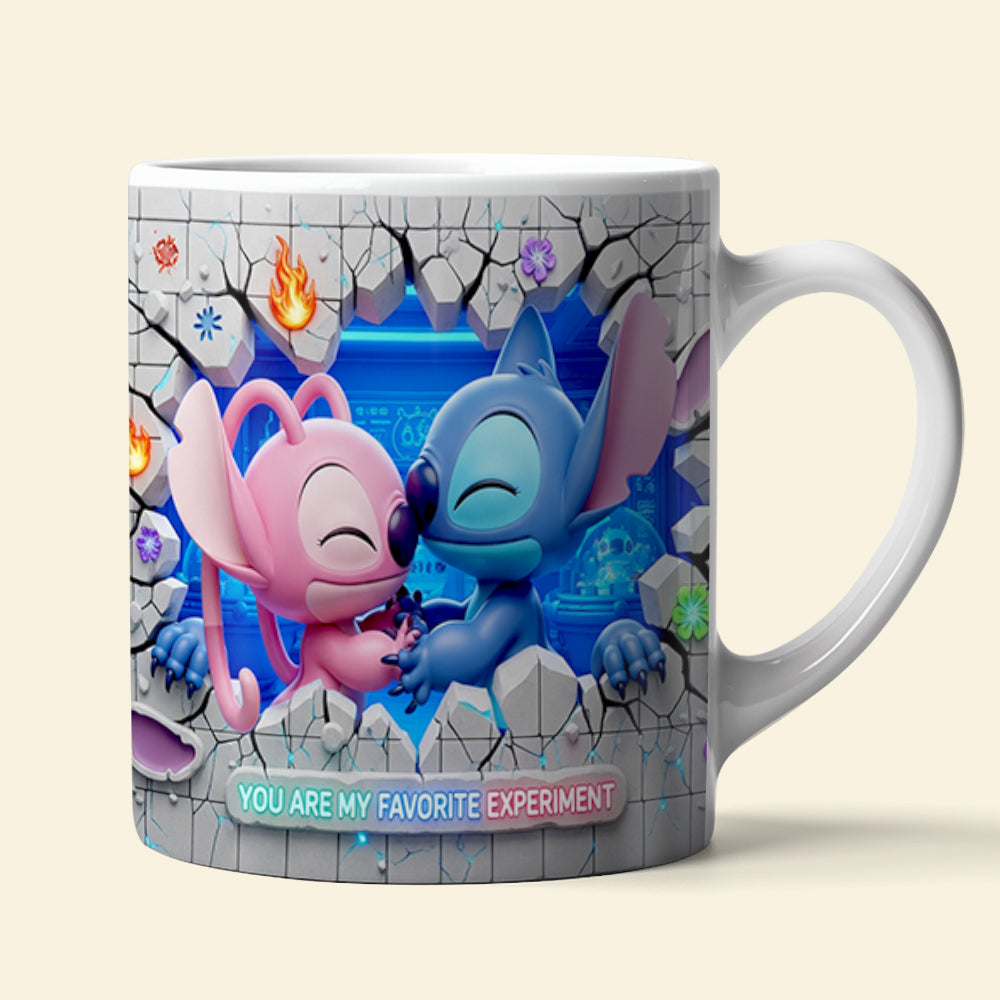 You Are My Favorite Experiment - Cartoon Couple Coffee Mug - Personalized Gift for Couples Coffee Mug PopCulturePrints
