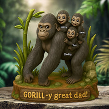 Load image into Gallery viewer, GORILL-y Great Dad! - Personalized Gift for Dad or Grandpa Shaped Plaques PopCulturePrints
